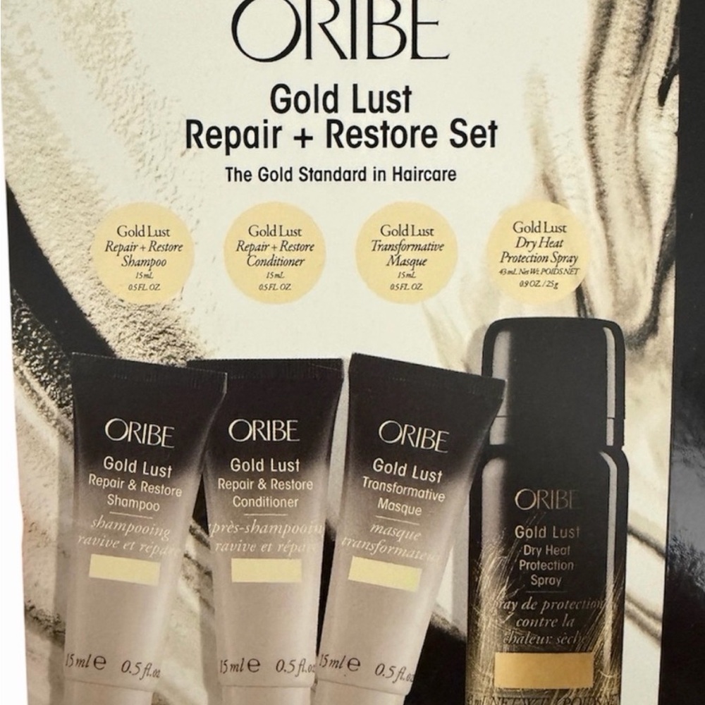 Oribe Gold Lust Repair + Restore Set — Gold, Black, Cream